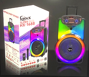 boxă WYNGR XH-1668 de 15 inch + 2 microfoane.