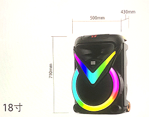 boxă WYNGR WGY-1801 de 18 inch + 2 microfoane.