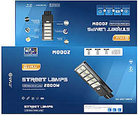 Lampă stradală solară LILU de 2000W.