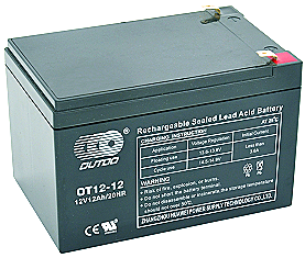 Baterie reîncărcabilă plumb-acid, cu specificații de 12V și 12Ah.