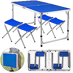 Set masă pliabilă cu 4 scaune