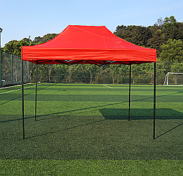 Cort pliabil 3x4,5 m (roșu, verde, alb, albastru)