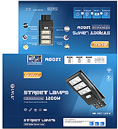 Lampă stradală solară LILU de 1200W.
