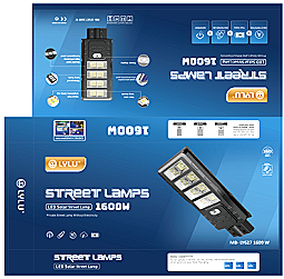 Lampă stradală solară LILU de 1600W.