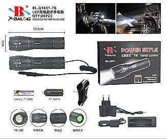 Lanternă LED BL-Q1831-T6 reîncărcabilă