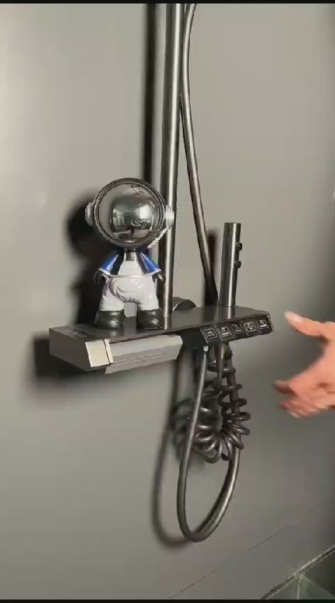 Set de duș termostatic modern cu afișaj digital și design astronaut